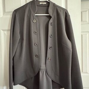 Maurices Charcoal Knit Button-Front Blazer